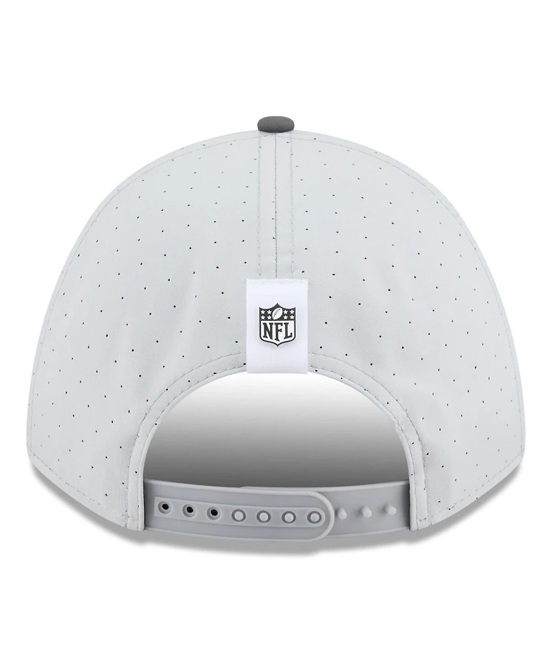 New Era Men's Gray/Graphite Pittsburgh Steelers 2025 Nfl Training Camp A-Frame 9FORTY Adjustable Hat