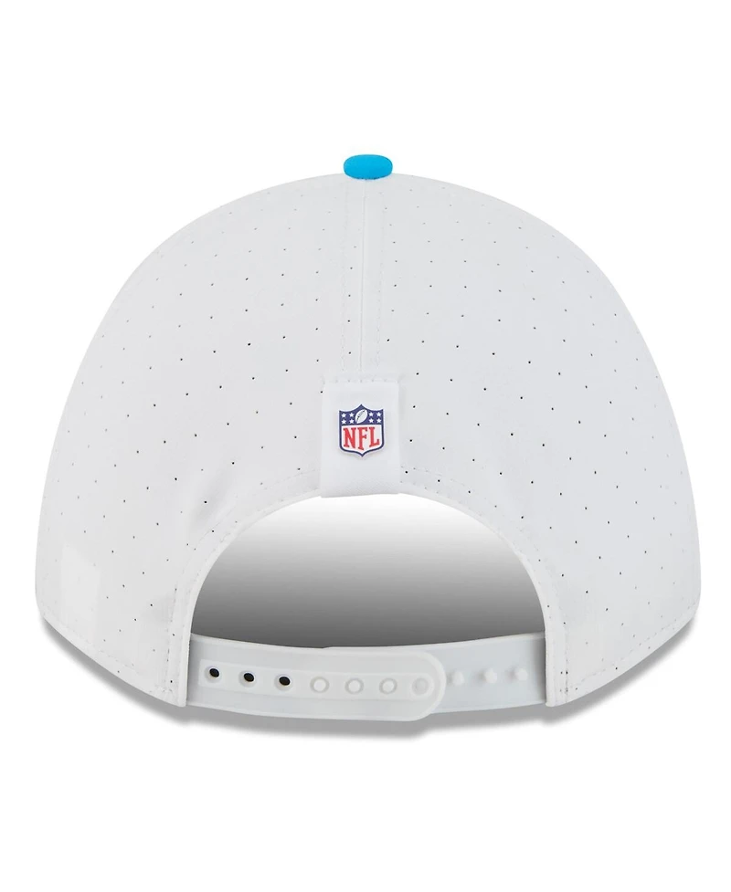 New Era Men's White/Blue Carolina Panthers 2025 Nfl Training Camp A-Frame 9FORTY Adjustable Hat
