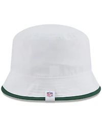 New Era Men's White Green Bay Packers 2025 Nfl Training Camp Stretch Bucket Hat