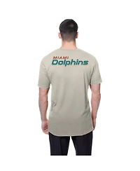 New Era Men's Light Beige Miami Dolphins Multi Patch T-Shirt
