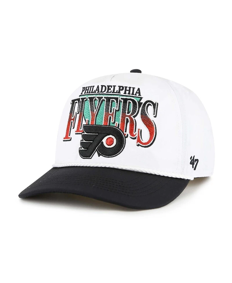'47 Brand Men's White/Black Philadelphia Flyers Tribute Hitch Adjustable Hat