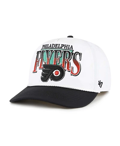 '47 Brand Men's White/Black Philadelphia Flyers Tribute Hitch Adjustable Hat