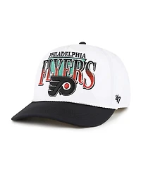 '47 Brand Men's White/Black Philadelphia Flyers Tribute Hitch Adjustable Hat