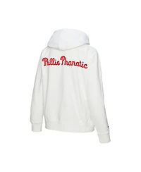 Mitchell & Ness Women's White Philadelphia Phillies Full-Zip Hoodie