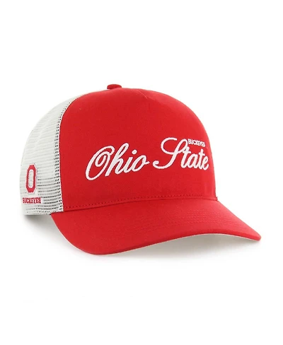 '47 Brand Men's and Women's Scarlet Ohio State Buckeyes Contemporary Basics Foundation Trucker Hitch Adjustable Hat
