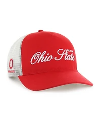 '47 Brand Men's and Women's Scarlet Ohio State Buckeyes Contemporary Basics Foundation Trucker Hitch Adjustable Hat