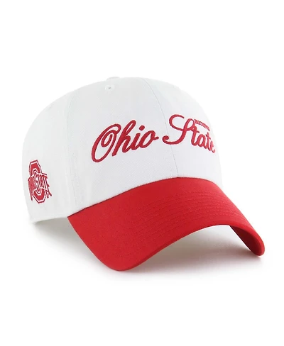 '47 Brand Men's White Ohio State Buckeyes Contemporary Basics Foundation Clean Up Adjustable Hat