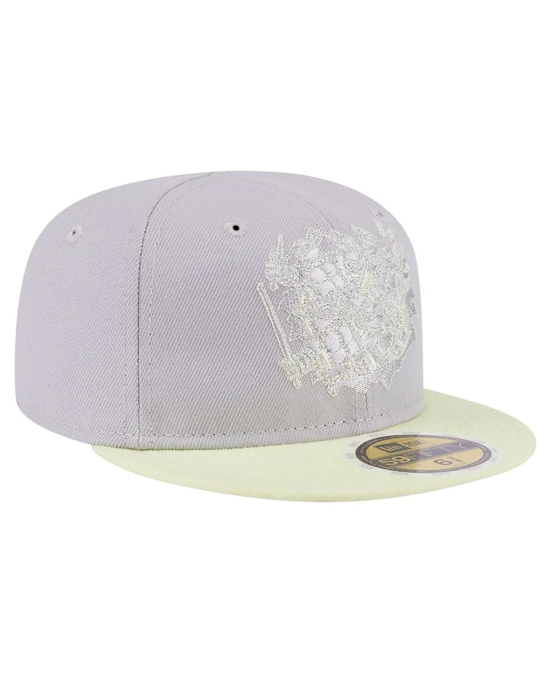 New Era Big Boys and Girls Gray/Light Green Teenage Mutant Ninja Turtles Two-Tone Color Pack 59FIFTY Fitted Hat