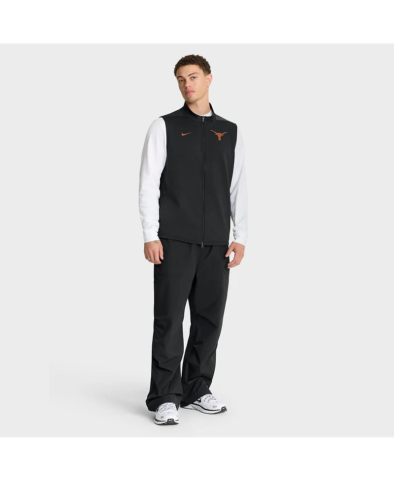 Nike Men's Black Texas Longhorns Primetime Victory Performance Full-Zip Vest