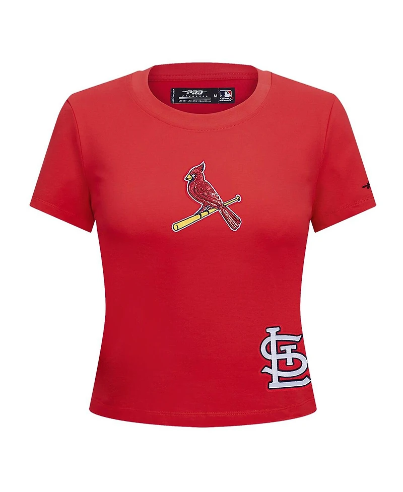 Pro Standard Women's Red St. Louis Cardinals Game Day Classics Baby Doll Cropped T-Shirt