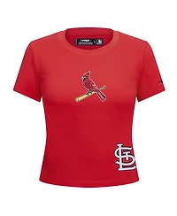 Pro Standard Women's Red St. Louis Cardinals Game Day Classics Baby Doll Cropped T-Shirt