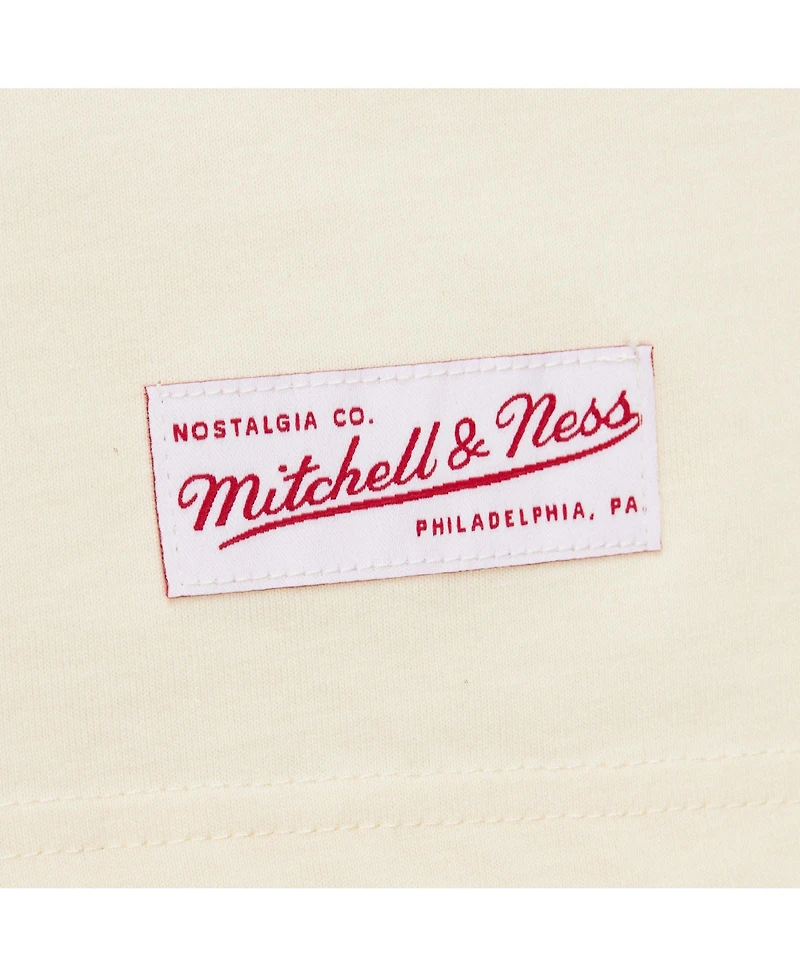 Mitchell & Ness Women's Cream LA28 Premium Cropped T-Shirt