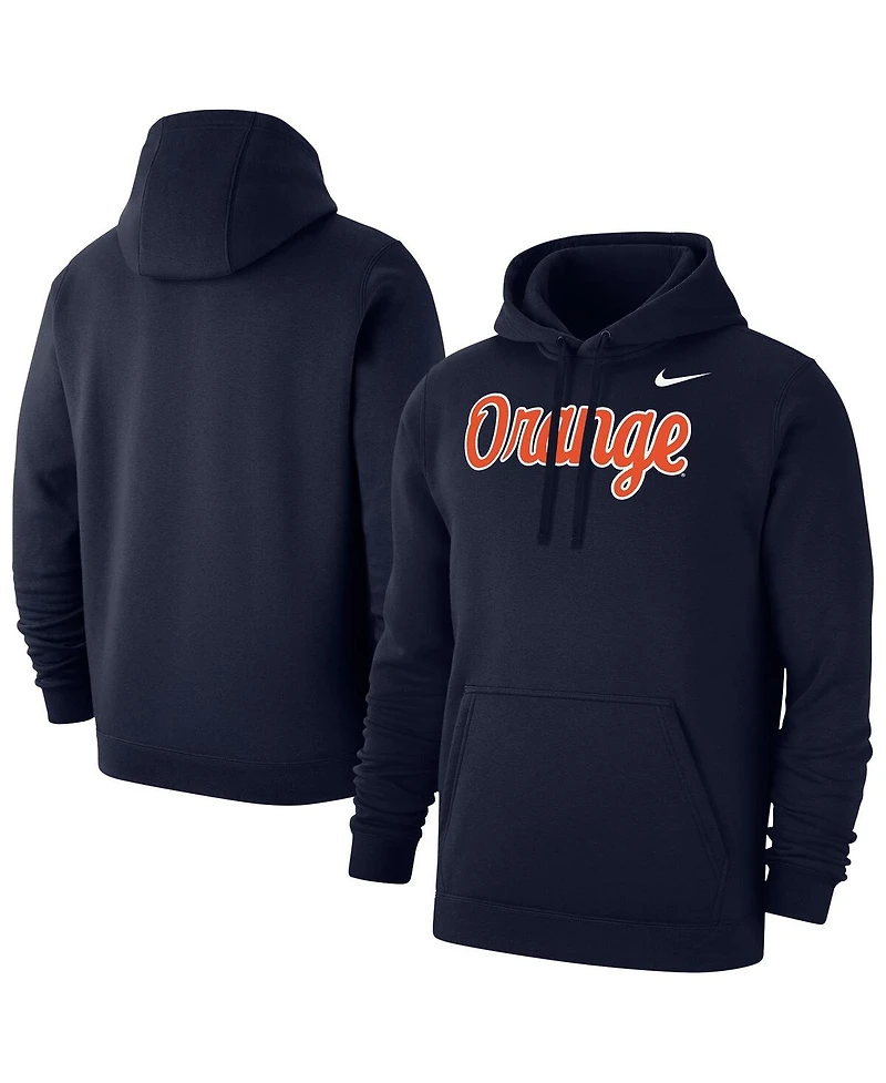 Nike Men's Navy Syracuse Orange Script Club Pullover Hoodie