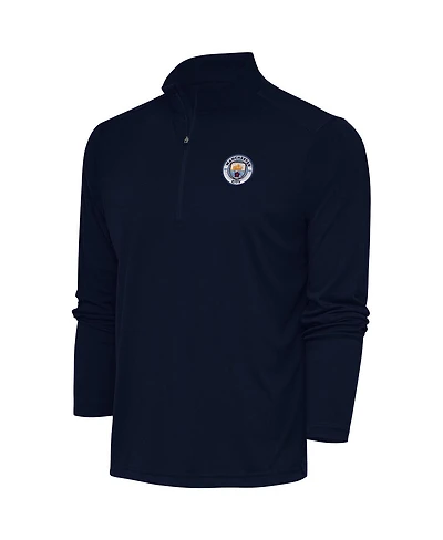 Antigua Men's Navy Manchester City Statement Quarter-Zip Pullover Sweatshirt