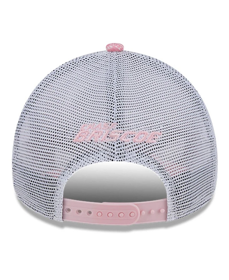 New Era Men's Pink Chase Briscoe 9FORTY A-Frame Trucker Paisley Adjustable Hat