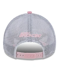New Era Men's Pink Chase Briscoe 9FORTY A-Frame Trucker Paisley Adjustable Hat
