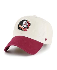 '47 Brand Men's Cream Florida State Seminoles Grand Stand Clean Up Adjustable Hat