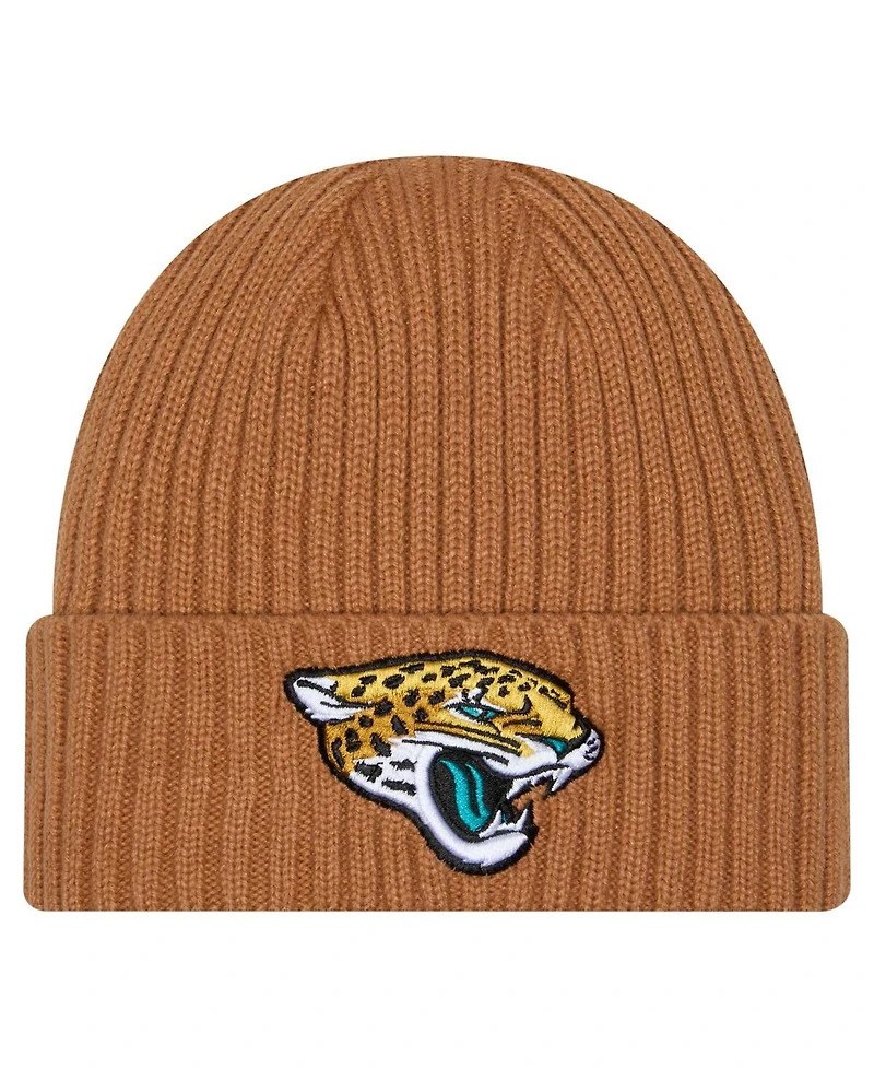 New Era Men's Tan Jacksonville Jaguars Color Pack Cuffed Knit Hat