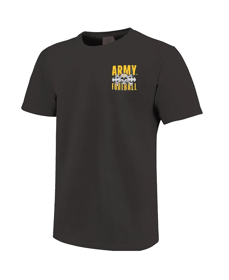 Image One Men's and Women's Graphite Army Black Knights Skull Beat Navy Football T-Shirt