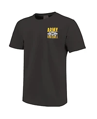 Image One Men's and Women's Graphite Army Black Knights Skull Beat Navy Football T-Shirt