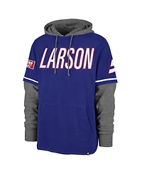 '47 Brand Men's Royal Kyle Larson Trifecta Shortstop Pullover Hoodie