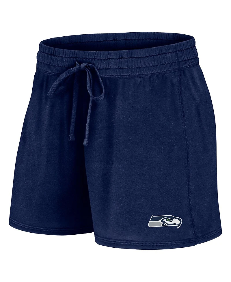 Fanatics Women's College Navy Seattle Seahawks Start to Finish T-Shirt and Shorts Combo Pack