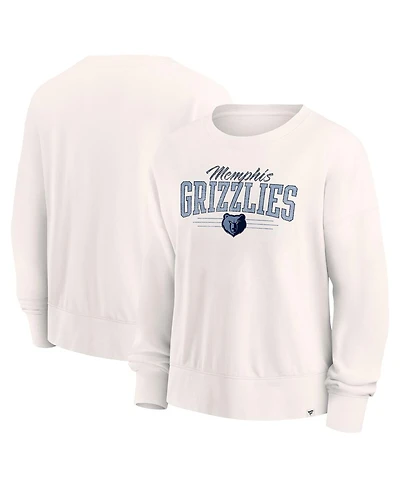 Fanatics Women's Cream Memphis Grizzlies Close the Game Pullover Sweatshirt
