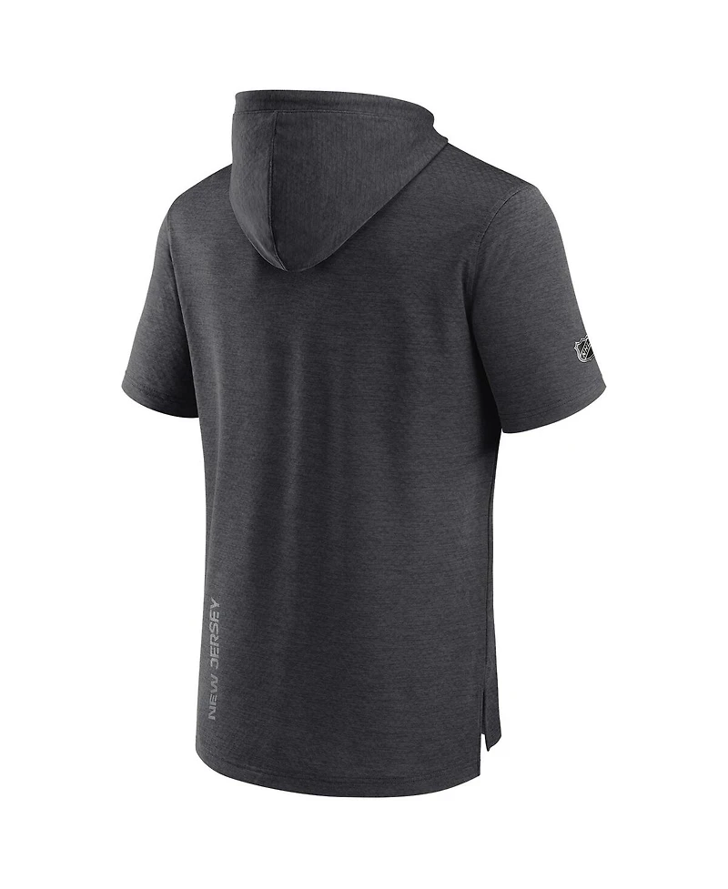 Fanatics Men's Heather Charcoal New Jersey Devils Authentic Pro Pullover Hoodie