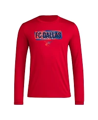 Adidas Men's Red Fc Dallas Local Pop Aeroready Long Sleeve T-Shirt