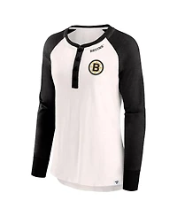 Fanatics Women's White Boston Bruins True Classics Rigorous Long Sleeve T-Shirt