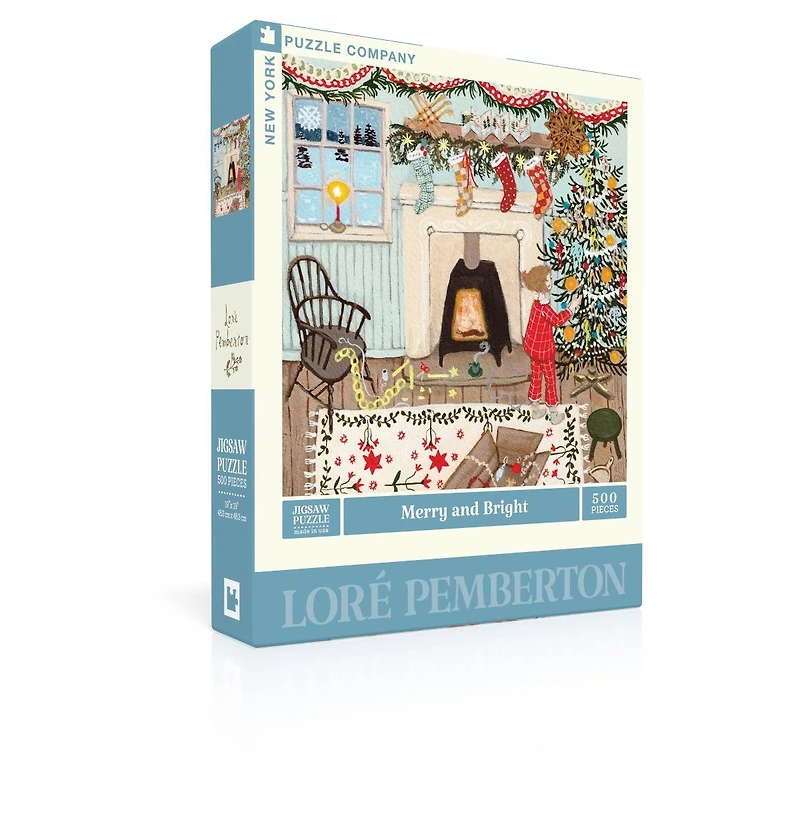 New York Puzzle Company Merry and Bright 500 Piece Puzzle