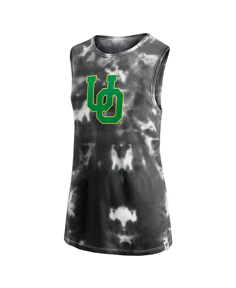 Fanatics Women's Black Oregon Ducks Sport Resort Tie-Dye Tank Top