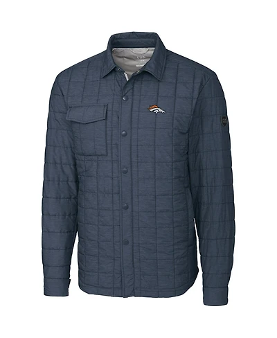 Cutter & Buck Men's Charcoal Denver Broncos Rainier Shirt Jacket