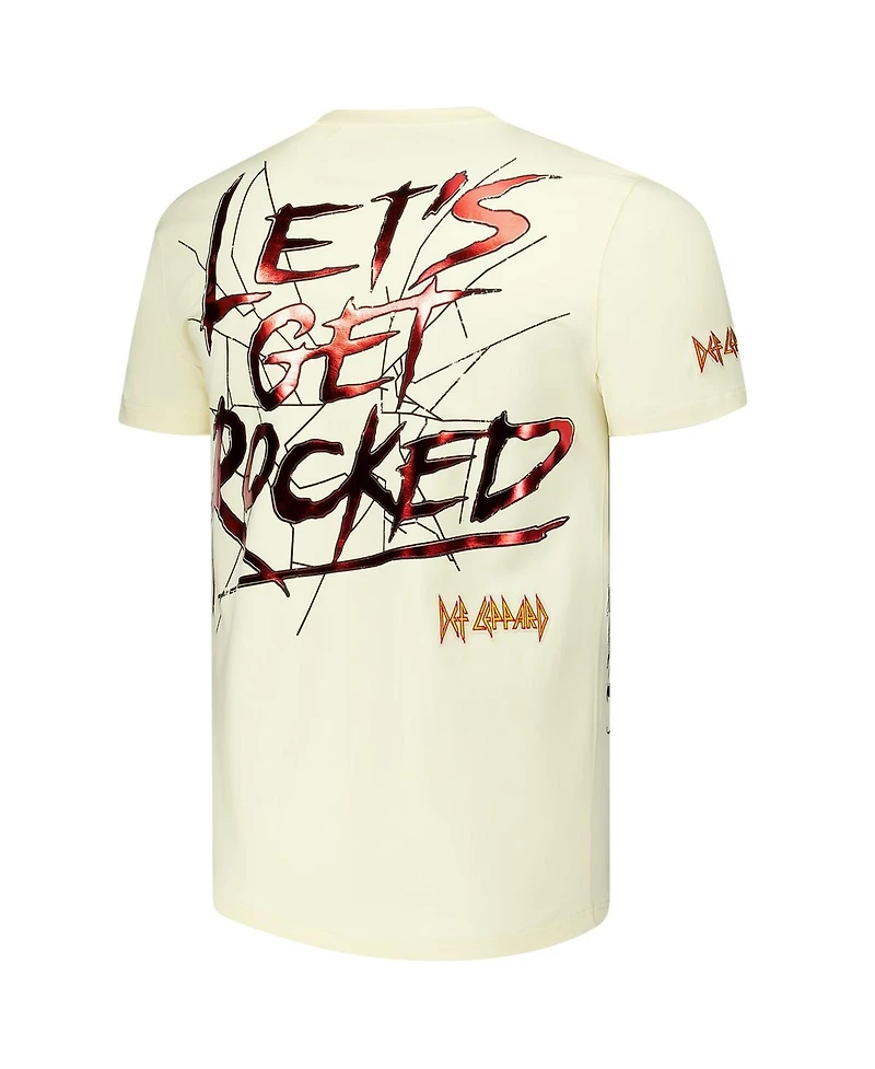 Freeze Max Men's Cream Def Leppard Let's Get Rocked T-Shirt
