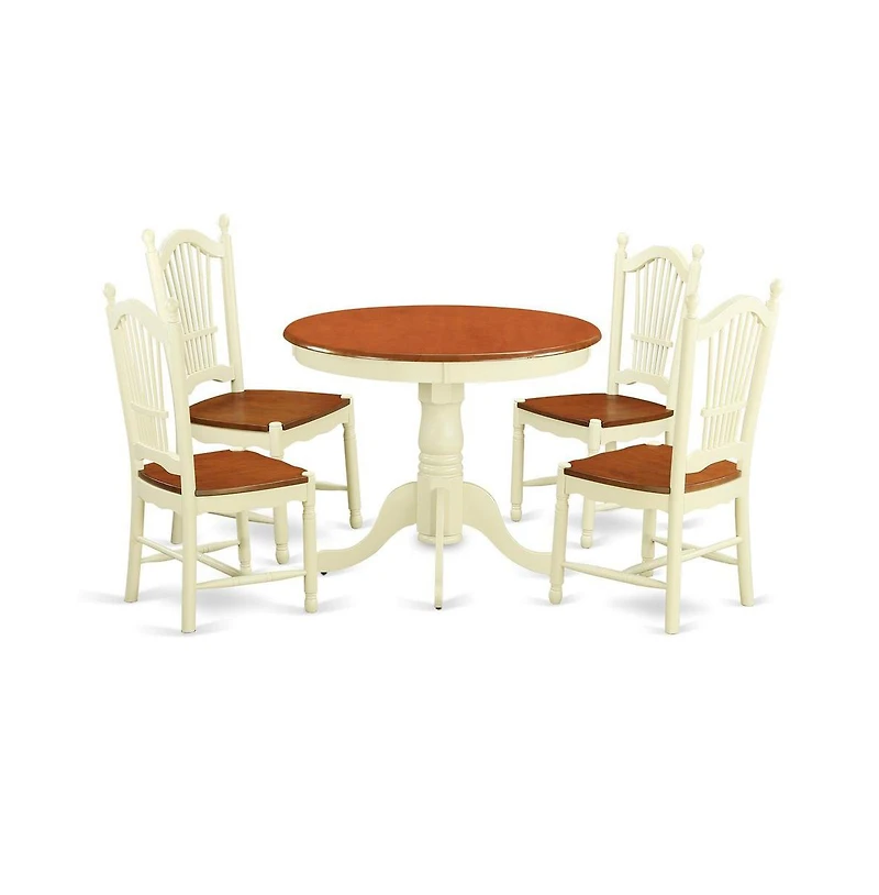 East West Furniture 5 PcKitchen nook Dining set for 2-Dinette Table and 2 Kitchen Dining Chairs