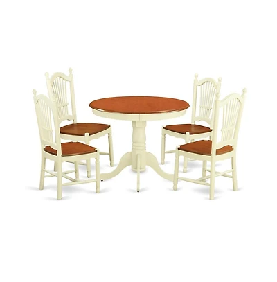 East West Furniture 5 PcKitchen nook Dining set for 2-Dinette Table and 2 Kitchen Dining Chairs