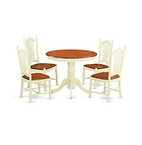 East West Furniture 5 PcKitchen nook Dining set for 2-Dinette Table and 2 Kitchen Dining Chairs