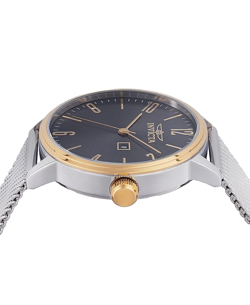 Invicta Men's 48938 Specialty Quartz 3 Hand Charcoal Dial Watch