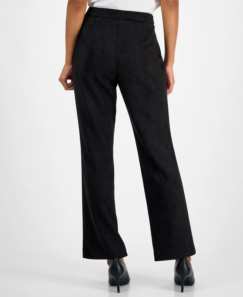 T Tahari Women's High-Rise Seamed Straight-Leg Pants
