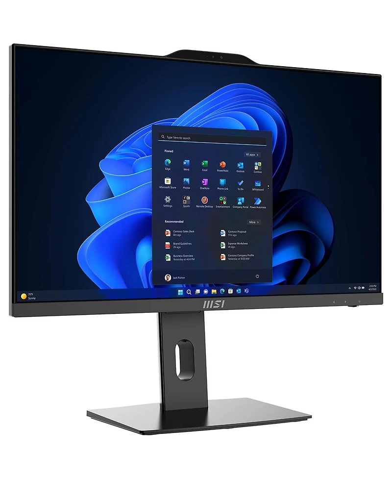 Msi Pro AP242P 14M-641US 23.8" Full Hd 100Hz All-In-One Desktop Computer, Intel Core i7-14700 2.1GHz, 32GB Ram, 1TB Ssd, Windows 11 Pro, Black