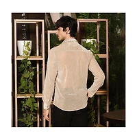 Campus Sutra Men's Solid Velvet Shirt