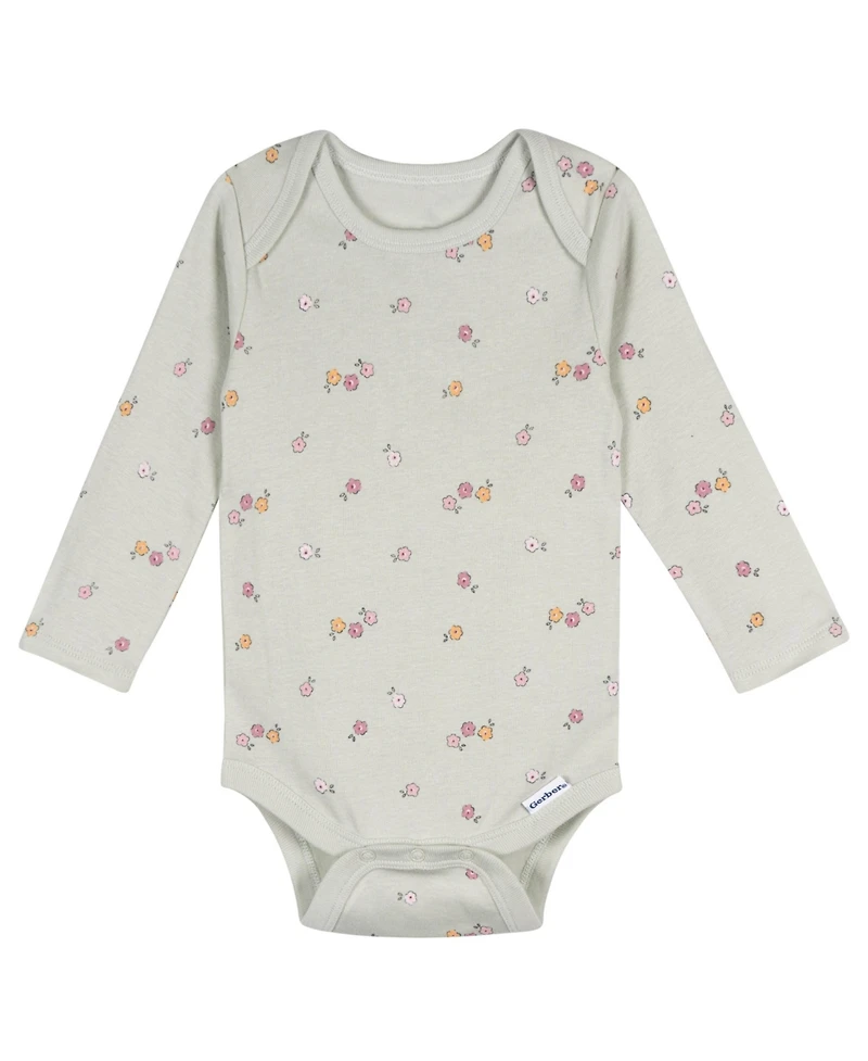 Gerber Baby Girls' 5-Pack Long Sleeve Bodysuits