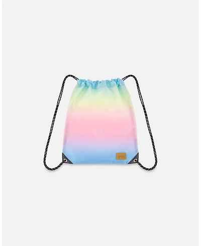 Deux par Deux Girl Drawstring Bag Rainbow Gradient - Toddler|Child