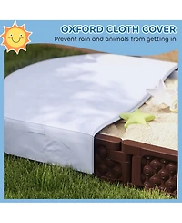 Qaba Oval Kids box with Cover, 4 Seats, Bottom Liner,