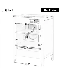 Casainc 24" Bathroom Vanity with Sink, Cabinet with One Drawer and Doors, Adjustable Shelf, Solid Wood and Mdf