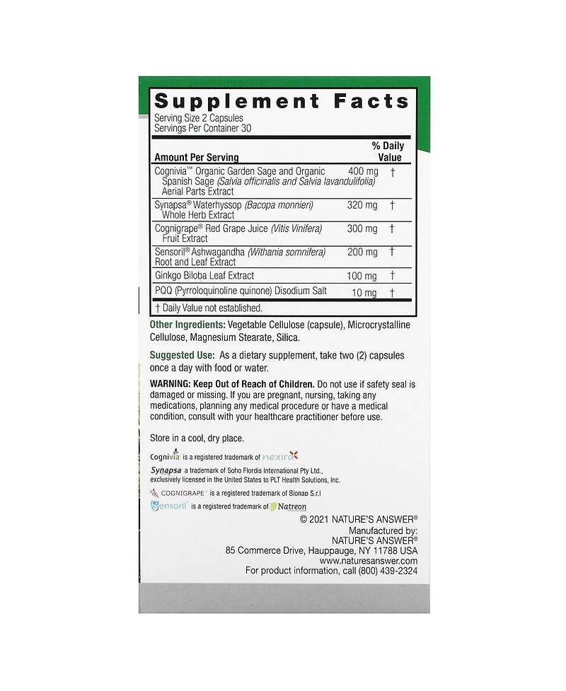 Nature's Answer CogniMax