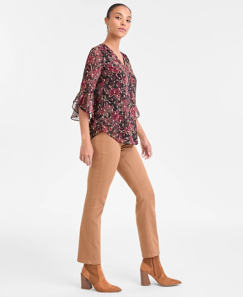 Jones New York Women's Lexington Ankle Length Straight Jeans