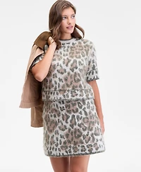 On 34th Women's Brushed Animal Print Knit Mini Skirt, Macy's Exclusive