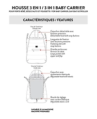 Deux par Deux Toddler Unisex 3-In-1 Multifunction Cover for Car Seat, Stroller Carrier In Chanterelle