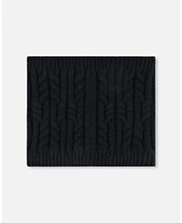 Deux par Kids Unisex Lined Winter Neckwarmer Black - Toddler|Child